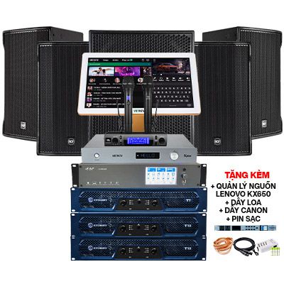 Dàn karaoke cao cấp RCF 17 (RCF CMAX 4112, RCF S8018II, Crown T7, Crown T10, AAP K9900 II, JBL VM300)