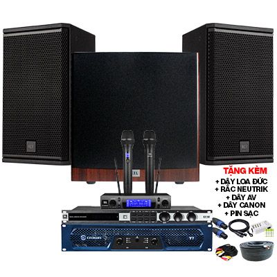 Dàn karaoke cao cấp RCF X-MAX 03 (RCF X MAX 12, Crown T7, JBL KX180A, JBL A120P, JBL VM300)