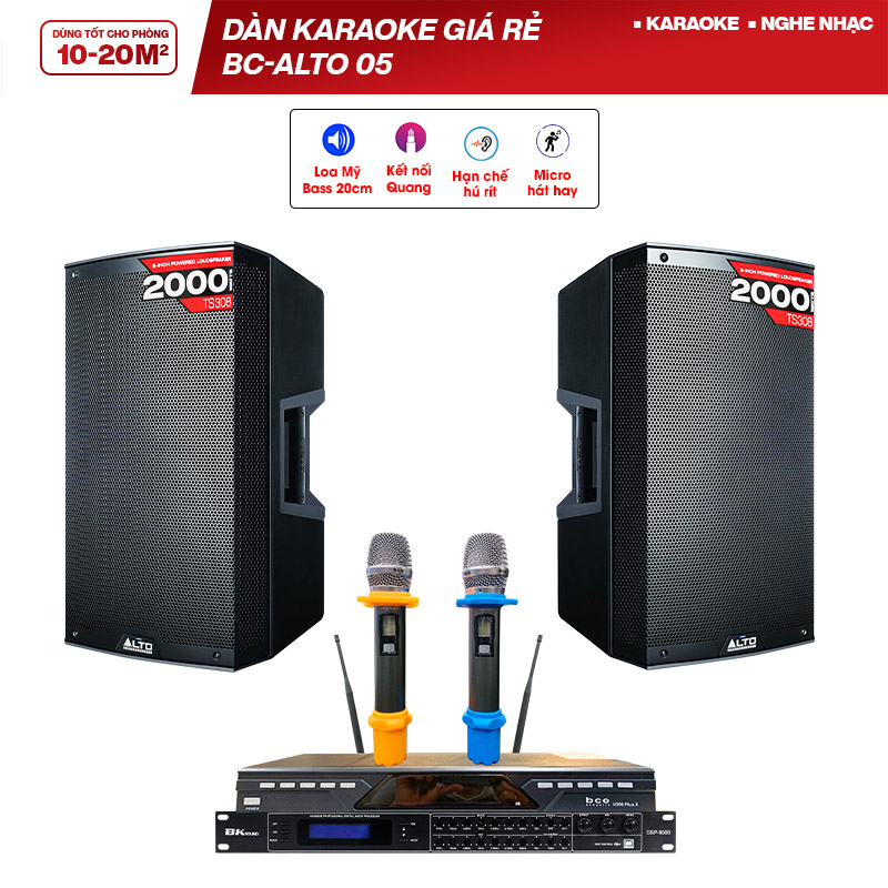 Dàn karaoke giá rẻ BC-ALTO 05 (Alto TS308, BKSound DKS 9000 Plus, BCE U900 Plus X)