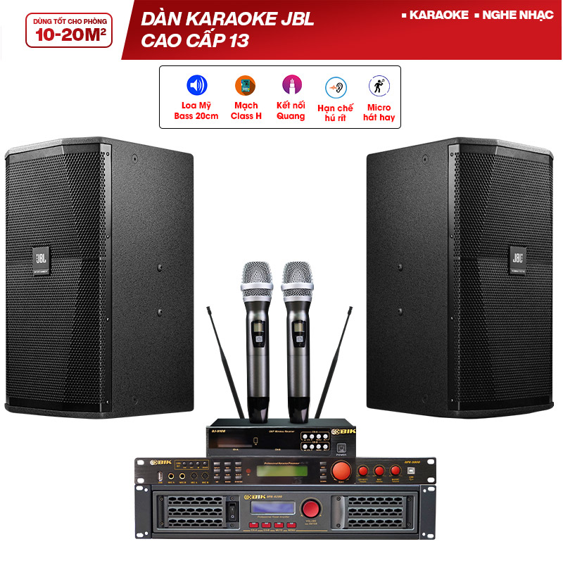 Dàn karaoke JBL cao cấp 13 (JBL XS08, BIK 4200, BIK 5600, BJ U100)