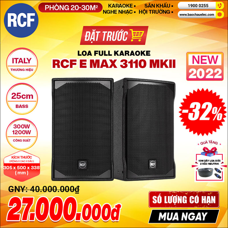 Loa karaoke RCF EMAX 3110 MKII 