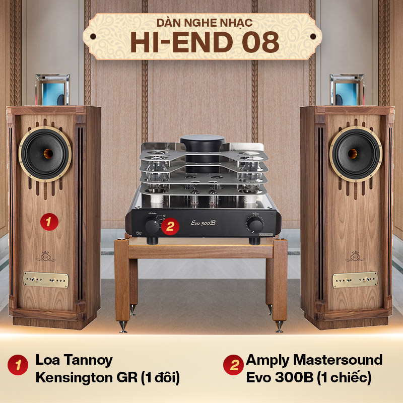 Dàn nghe nhạc Hi-End 08 (Tannoy Kensington GR + Mastersound Evo 300B)