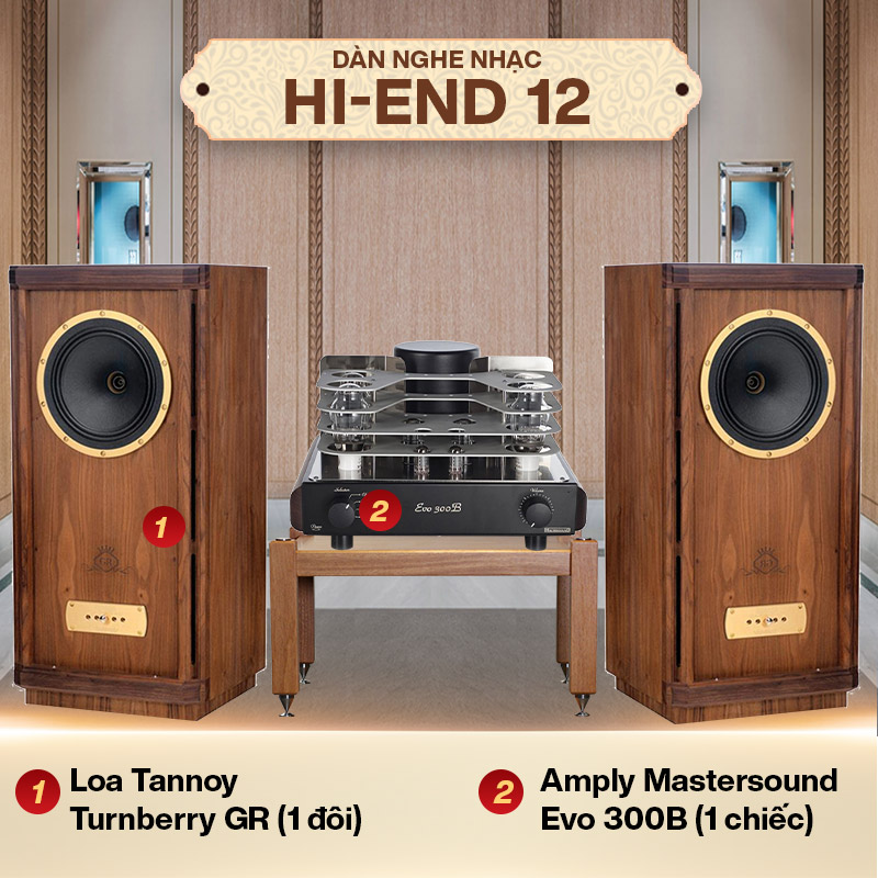 Dàn nghe nhạc Hi-End 12 (Tannoy Turnberry GR + Mastersound Evo 300B)