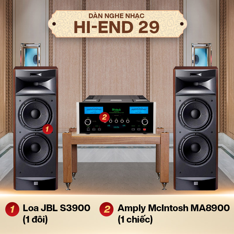 Dàn nghe nhạc Hi-End 29 (JBL S3900 + McIntossh MA8900)