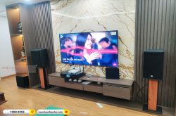 Lắp đặt dàn karaoke gia đình anh Dương tại Hà Nội (RCF X-MAX 10, BKSound DKA 6500, Klipsch R100SW) 