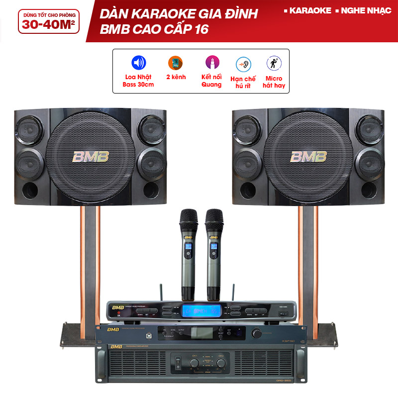 Dàn karaoke gia đình BMB cao cấp 16 (BMB CSE 312SE, BMB DAD 950SE, BMB KSP 50, BMB WB 5000)