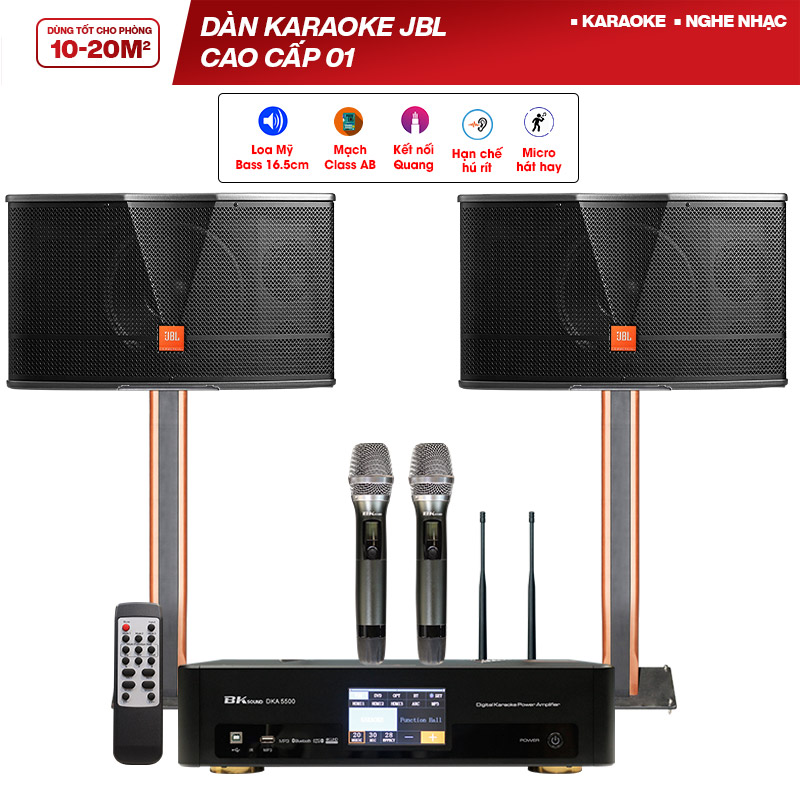 Dàn karaoke JBL cao cấp 01(JBL CV1652T, BKSound DKA 5500)