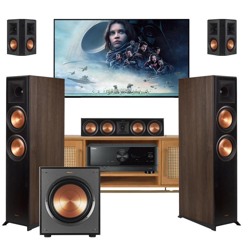 Dàn âm thanh 5.1 xem phim nghe nhạc BC-XPNN22 (Klipsch RP-6000F+ RP-402S+ RP-404C+ R120SW+ Yamaha RX V6A)