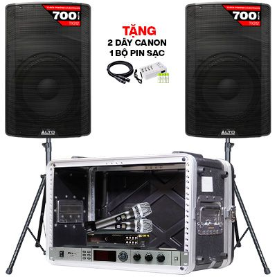 Dàn karaoke – sân khấu Mini Alto 19 (Alto TX312, DSP-9000 Plus, U900 Plus X, Tủ nhựa ABS 6US, Chân loa)