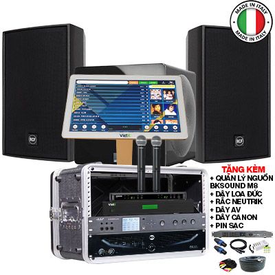 Dàn karaoke cao cấp RCF Acustica 25 (RCF C 3110 126, RCF IPS 2700, SVS 3000 Micro, AAP K9800 II Plus, Shure BLX288A/PG58