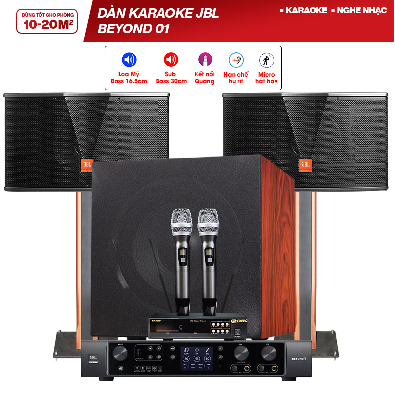 Dàn karaoke JBL Beyond 01 (JBL CV1652T, JBL Beyond 1, Bksound SW312, BIK U100)