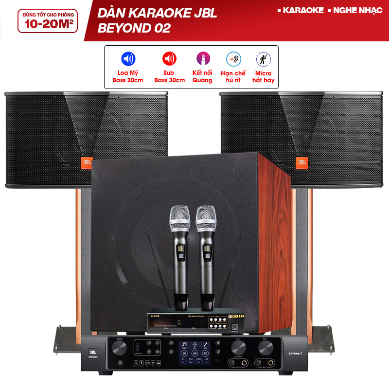Dàn karaoke JBL Beyond 02 (JBL CV1852T, JBL Beyond 1, BKSound SW312,  BIK BJ U100)