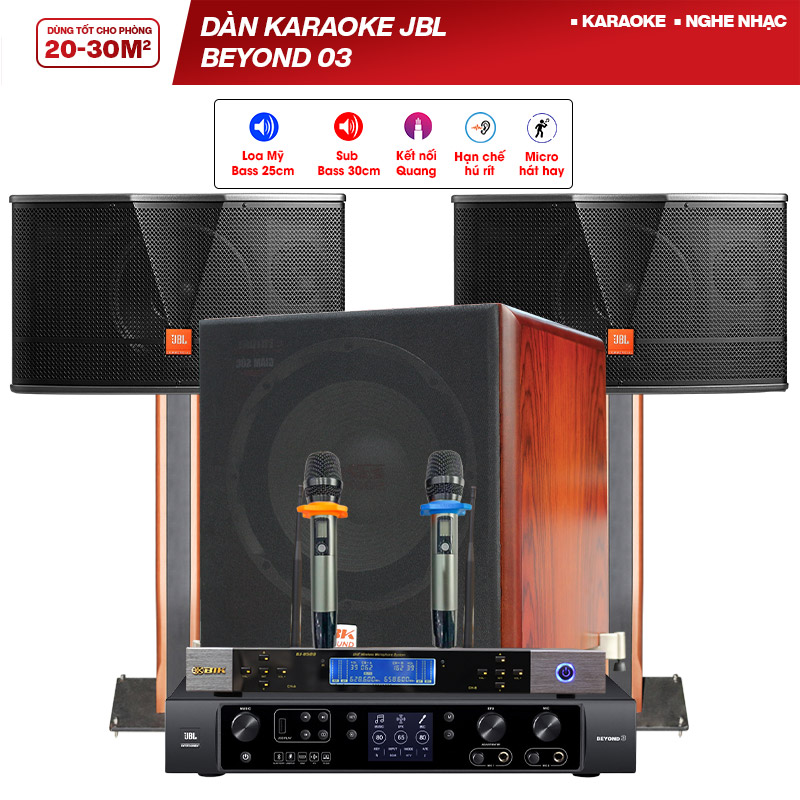 Dàn karaoke JBL Beyond 03 (JBL CV1052T,  JBL Beyond 3, BKSound SW512, BIK BJ U500)