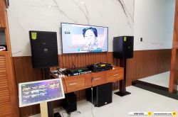 Lắp đặt dàn karaoke trị giá hơn 50 triệu cho anh Nghĩa tại Cần Thơ (Domus DP6120, APP MZ-86, X6 Luxury, SW612B, UGX12 Gold, 4K Plus 4TB, Màn 22 inch)   