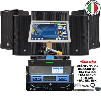 Dàn karaoke cao cấp RCF 19 (RCF CMAX 4112,MC2 Audio E475, RCF IPS3700, AAP K9900 II,  RCF S8018II, BMB WB-5000)