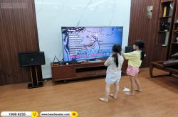 Lắp đặt dàn karaoke trị giá hơn 20 triệu cho anh Tài ở Hà Nội (JBL RM210, DSP 9000 Plus Black, BIK BJ-U100)