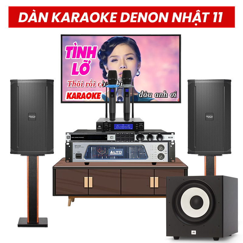 Dàn karaoke cao cấp Denon Nhật 11 (Denon DN-510, Alto MP 2500, JBL KX180A, JBL Stage A100P, JBL VM200)
