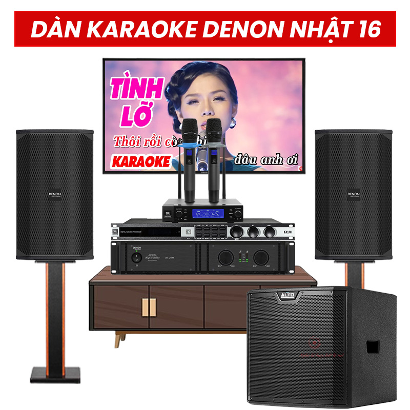 Dàn karaoke cao cấp Denon Nhật 16 (Denon DN-712, Denon DA-2600, KX180A, TS312S, JBL VM200)