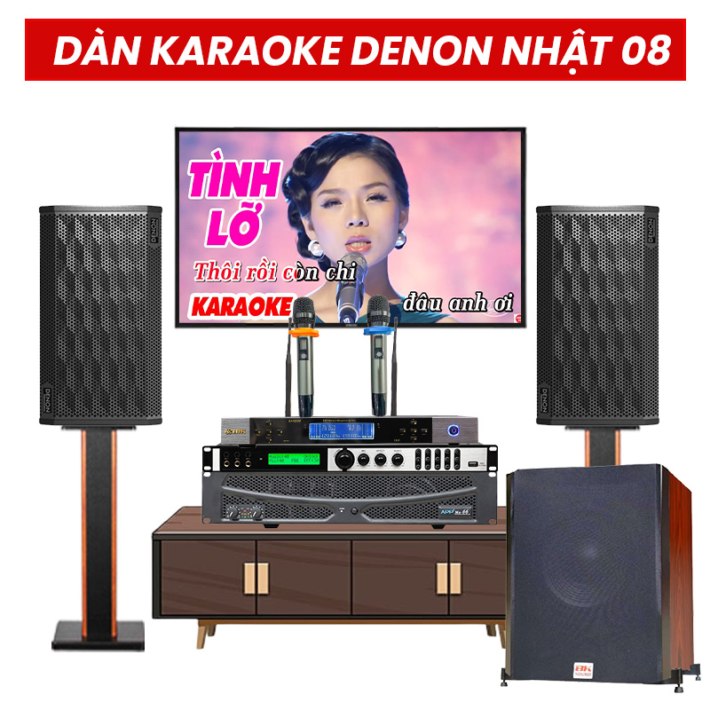 Dàn karaoke Denon Nhật 08 (Denon DP-R312, APP Mz66, BKSOUND X6 Luxury, BKSound SW612, BIK BJ-U500)