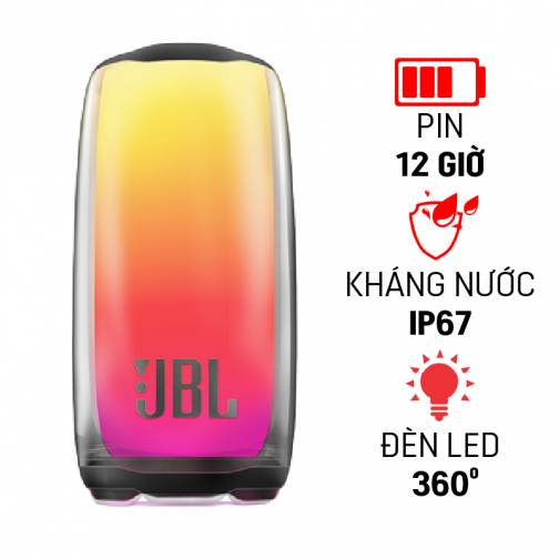 Loa Bluetooth JBL Pulse 5 (Led 360 độ, Pin 12h, Chống nước IP67)