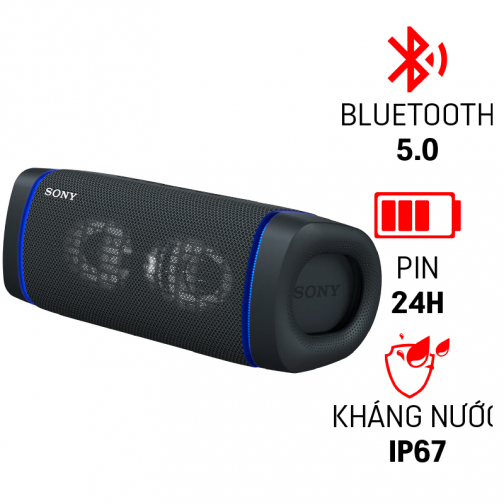 Loa bluetooth Sony SRS XB33 (Pin 24h, IP67, Extra Bass, Đèn Led)