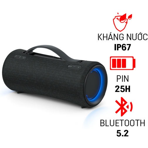 Loa bluetooth Sony SRS-XG300 (Pin 25h, IP67, Bluetooth 5.2, Đèn Led, Mega bass)