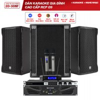 Dàn karaoke gia đình cao cấp RCF 09 (RCF C MAX 4110, Crown Xli 2500, JBL KX180, JBL VM300, RCF 702AS II)