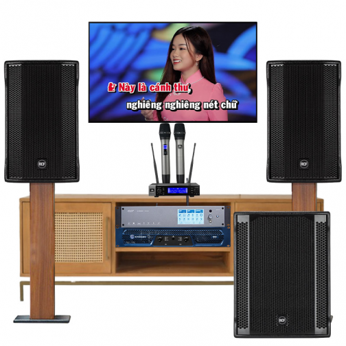 Dàn karaoke gia đình cao cấp RCF 13 (RCF CMAX 4112, Crown T7, AAP K9900II Luxury, RCF 702AS II, JBL VM200)