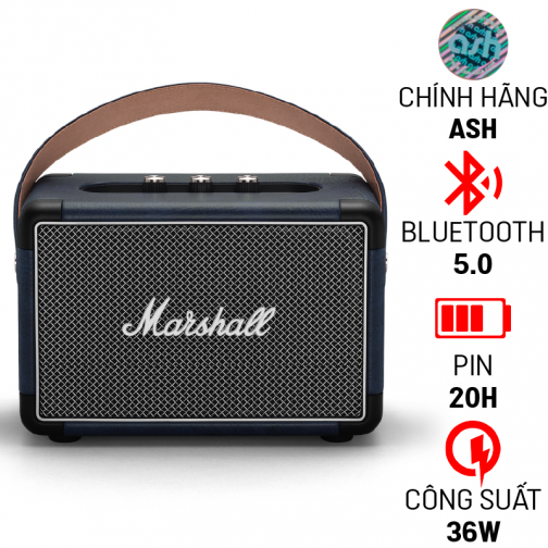 Loa bluetooth Marshall Kilburn 2 Black Chính Hãng ASH (36W, Pin 20h, Bluetooth 5.0, AUX, RCA)