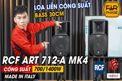 Loa RCF ART 712-A MK4 ITALY - Liền công suất, 1400W, Hát Karaoke Hay, Biểu Diễn Chuyên Nghiệp