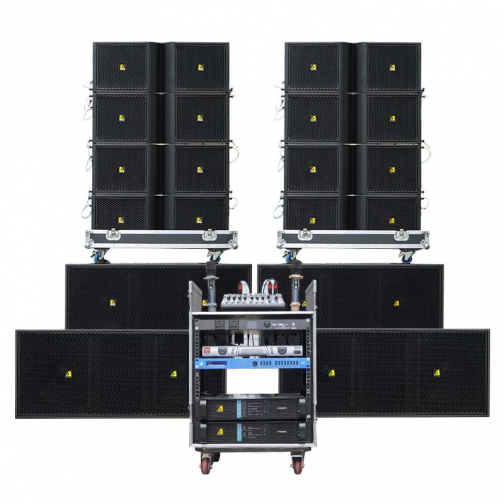 Dàn âm thanh Line Array Passive Actpro 03 (8 full Array bass đôi 30 + 4 sub hơi Bass đôi 50 + 2 đẩy + Cros + Mixer...)