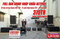 Dàn Line Array CỰC KHỦNG nhập khẩu, cân 3000 khách, 4 sub kép 50, 8 array bass đôi 30 từ Neo