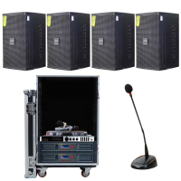Hệ thống âm thanh phòng họp, hội thảo, karaoke 03 (60-80m, DP6120 Max, BPA-8200, X6 Luxury, BBS S290D, Bksound X-26A, Tủ