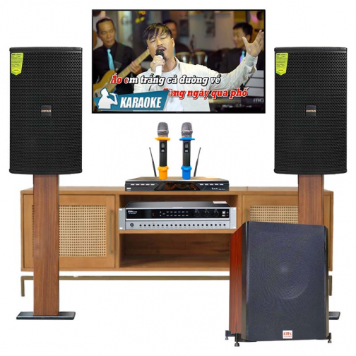 Dàn karaoke gia đình Domus 18 (Domus DP6120 MAX, BKSound DP3600 New, BKSound SW612C, BCE U900 Plus X)  
