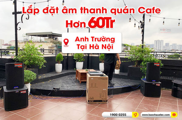 Lắp đặt bộ dàn âm thanh quán cafe 408 Vape and Coffee tại Hà Nội (Alto TS412, Alto Live 1202, Alto TS412S, Shure PGA58-QTR)  