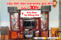 Lắp đặt dàn karaoke trị giá gần 30 triệu cho anh Đan tại Đồng Nai (JBL CV1252T, BKSound DP4500, U900 Plus X) 