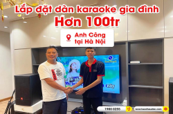 Lắp đặt dàn karaoke trị giá hơn 100 triệu cho anh Công tại Hà Nội (JBL CV1570, Crown T7, KX180A, JBL CV18S, JBL VM200)  