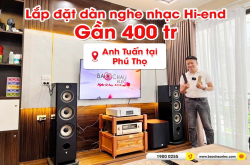 Lắp đặt dàn nghe nhạc Hi-end gần 400 triệu cho anh Tuấn tại Phú Thọ (Focal Aria 948, Accuphase E4000, Marantz SACD 30N, JBL Studio 660P)