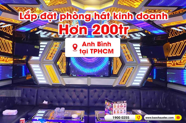 Lắp đặt hệ thống phòng hát quán karaoke kinh doanh anh Bình tại TPHCM (Domus DP6100, VM640A, BPR-8500, UGX12, BKSound M8,…)