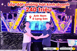 Lắp đặt phòng hát quán karaoke kinh doanh cho anh Nam ở Lạng Sơn (DP6120 Max, BMB CSS 1212SE, BPA-8200, VM 840A, KX180A, RXW 18C, BKSound M8, 12U)