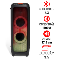 Loa bluetooth JBL PartyBox 1000 (2 bass 17.8cm, 1100W)