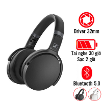 Tai nghe chụp tai Sennheiser HD 450BT (Chống ồn,Pin 30h, Bluetooth 5.0)