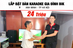 Lắp bịa dàn karaoke BIK 24tr mang lại anh Minh bên trên Thành Phố Hà Nội (BIK BSP 410II, BIK VM 620A, BKSound DSP 9000 Plus)