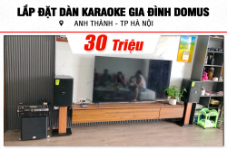Lắp đặt dàn karaoke Domus khoảng 30tr cho anh Thành tại Hà Nội (Domus DP6100 Max, VM420A, X6 Luxury, SW512B, UGX12 Gold) 