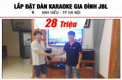 Lắp đặt dàn karaoke JBL 28tr cho anh Hiếu tại Hà Nội (JBL Pasion 12, VM620A, DSP-9000 Plus, U900 Plus X) 
