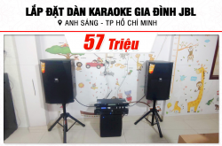 Lắp đặt dàn karaoke JBL 57tr cho anh Sáng tại TPHCM (JBL XS12, RCF IPS2700, JBL KX180A) 