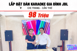 Lắp đặt dàn karaoke JBL 98tr cho chị Trang ở Cần Thơ (JBL KP4012 G2, Crown KVS 700, JBL KX180A, Pasion 12SP, VM300...)