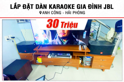 Lắp đặt dàn karaoke trị giá gần 30tr cho anh Công ở Hải Phòng (JBL CV1852T, DP3600 New, A100P, BIK BJ-U500)