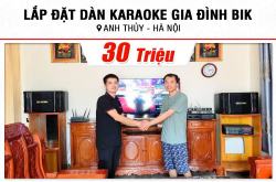Lắp đặt dàn karaoke trị giá gần 30tr cho anh Thủy tại Hà Nội (BIK BJ-S968, VM620A, X6 Luxury, SW312C) 