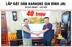 Lắp đặt dàn karaoke trị giá gần 40tr cho chú Minh tại Hà Nội (JBL XS10, BKSound DKA 8500, BKSound SW512C) 